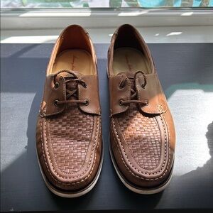Tommy Bahama Brown Leather Boat Shoes